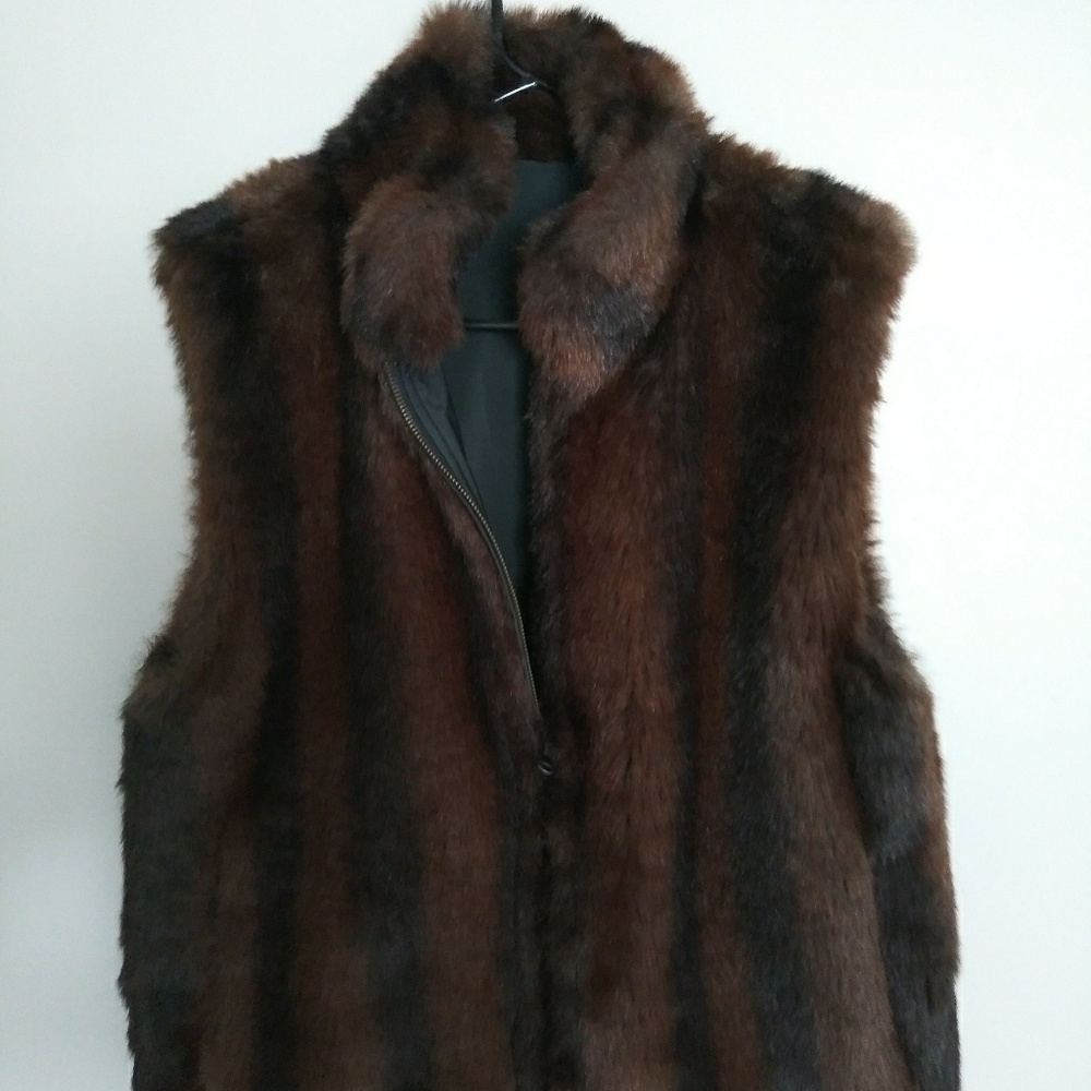 Faux fur lined vest